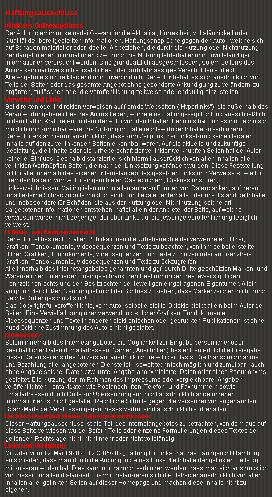 Treffpunkt Impressum